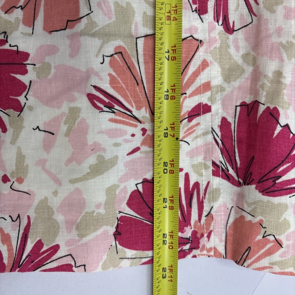 Vtg‎ Kim Rogers Women's Floral Linen Jacket Size Petite Large 3/4  Sleeve - Picture 11 of 11